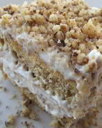 Бисквитный торт с грецкими орехами