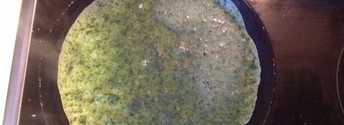 блинный тортик со шпинатом и тунцом. Шаг 2