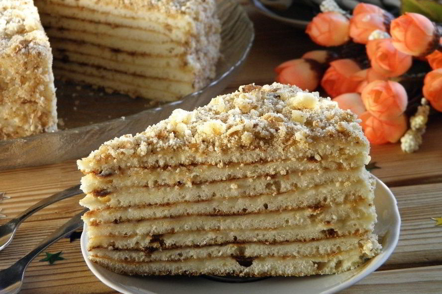 Рецепт быстрый торт на сковороде со сгущенкой