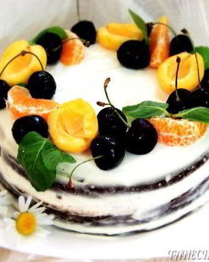 Голый шоколадный торт