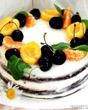 Голый шоколадный торт