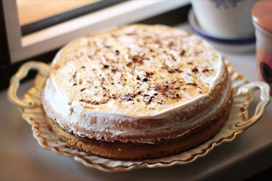 Рецепт легкий бисквитный тортик