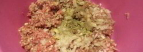 мясной торт с рисом голубчик. Шаг 5