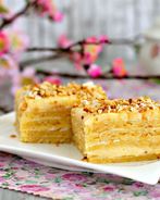 Песочный торт Королевский с заварным кремом