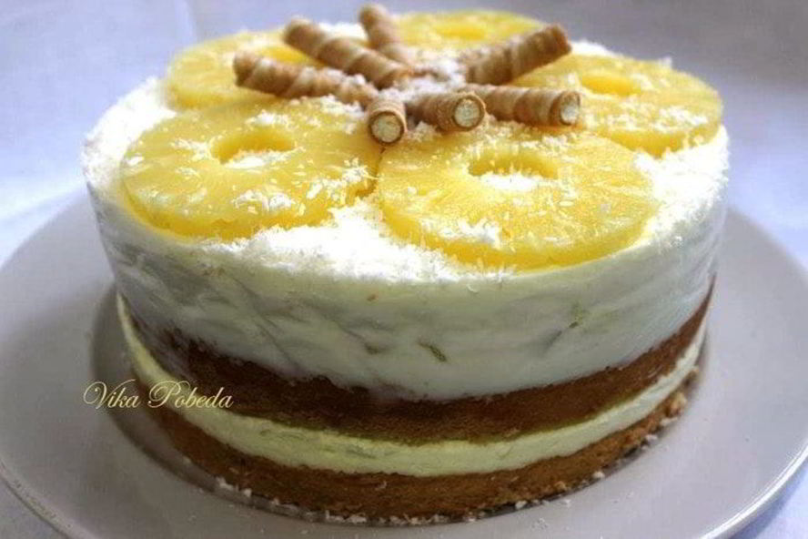 Рецепт торт ананасово-кокосовый