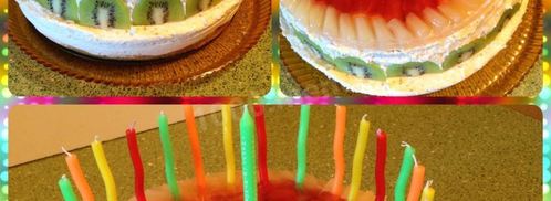 торт бисквит с фруктами. Шаг 19