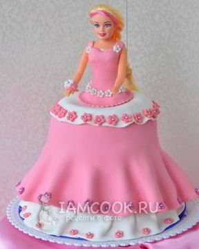 Торт-кукла Розовая принцесса