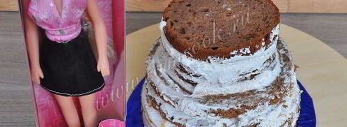 торт-кукла розовая принцесса. Шаг 12