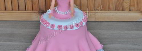 торт-кукла розовая принцесса. Шаг 25