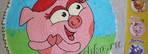 торт-разукрашка с нюшей. Шаг 7