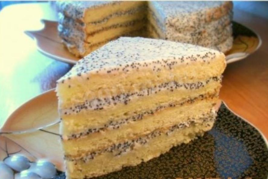 Рецепт торт с маком и сметанным кремом