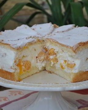 Творожный торт с мандаринами