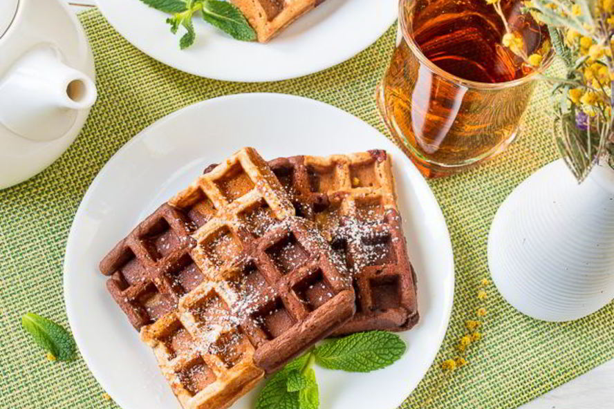 Рецепт шоколадно-банановые вафли