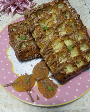 Творожные вафли с курагой