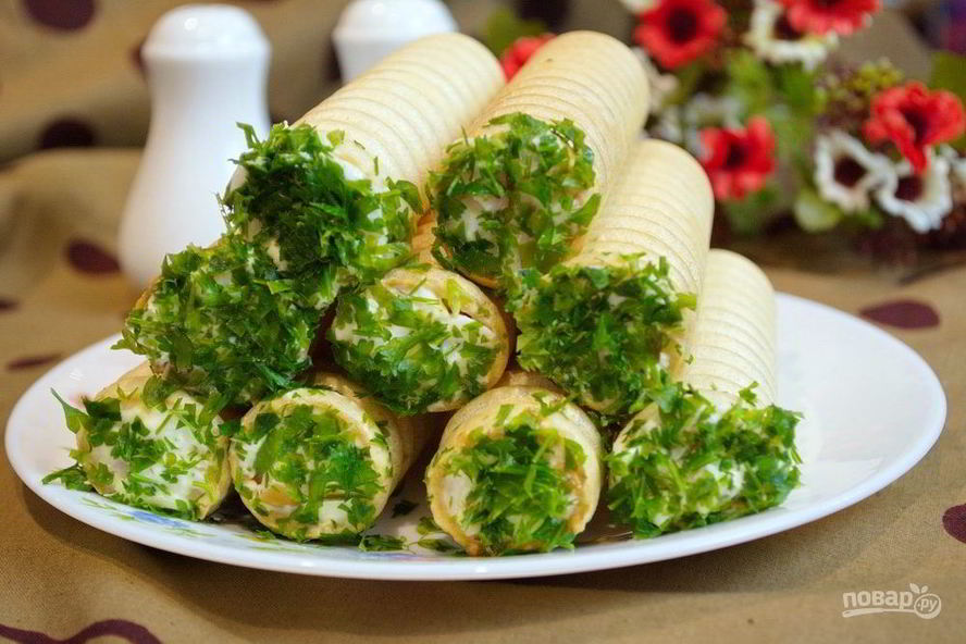 Рецепт вафельные трубочки с начинкой