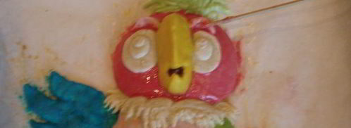 выпечка из пресного теста попугай кеша. Шаг 12