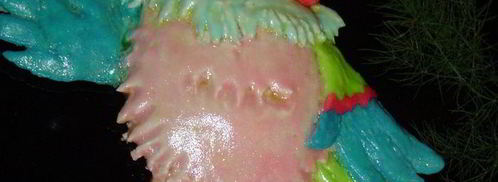 выпечка из пресного теста попугай кеша. Шаг 14