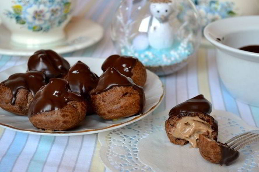 Рецепт шоколадные профитроли