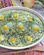 Гречневая запеканка с творогом и шпинатом