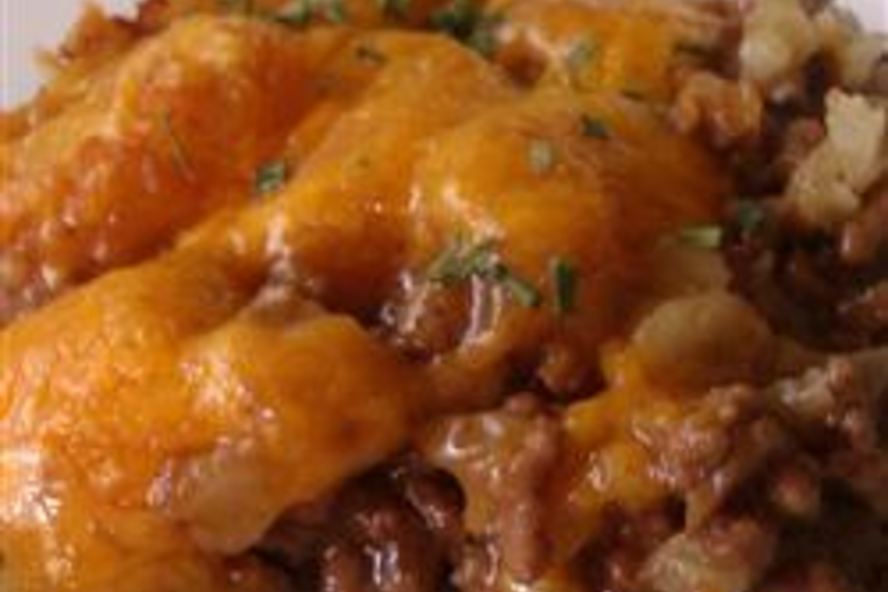 Рецепт картофельная запеканка с фаршем на сковороде