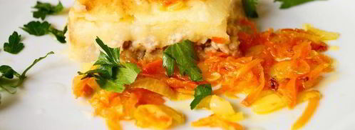 картофельная запеканка с куриным фаршем и сыром. Шаг 8