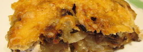 картофельная запеканка с сосисками и грибами. Шаг 11