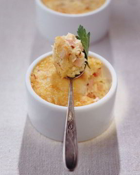 Картофельная запеканка-суфле с грибами и луком