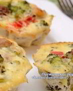 Мини-запеканка с курицей и брокколи