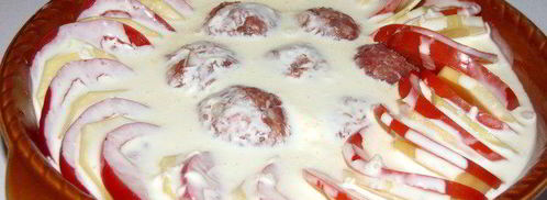 овощная запеканка с тефтельками. Шаг 5