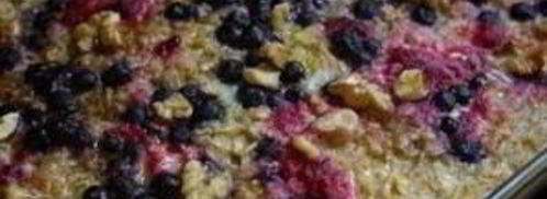 овсяная запеканка с ягодами и орехами. Шаг 5