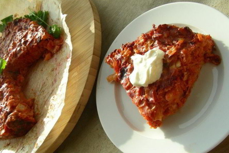 Рецепт пирог-запеканка из капусты, моркови и свеклы