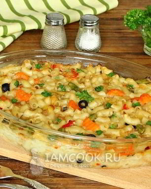 Постная запеканка из макарон