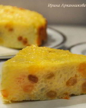 Рисовая запеканка с йогуртом и изюмом