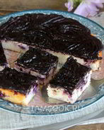 Творожная запеканка с черникой