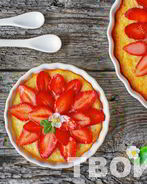 Творожная запеканка с клубникой