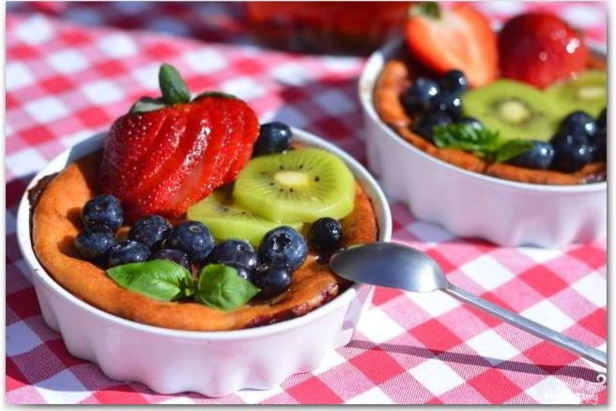 Рецепт творожная запеканка с ягодами