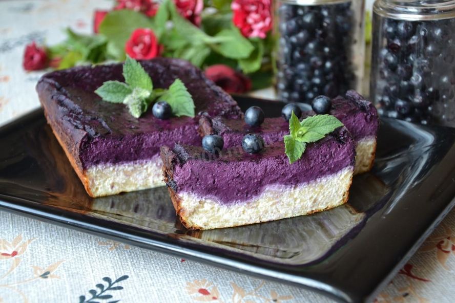 Рецепт творожно овсяная запеканка с черникой