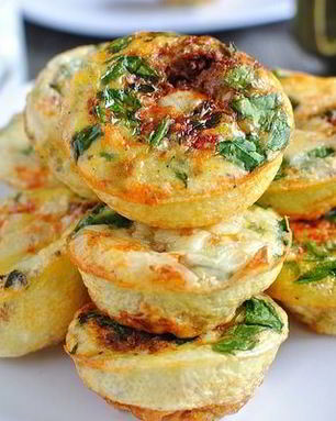 Творожные мини-запеканки с овощами в духовке