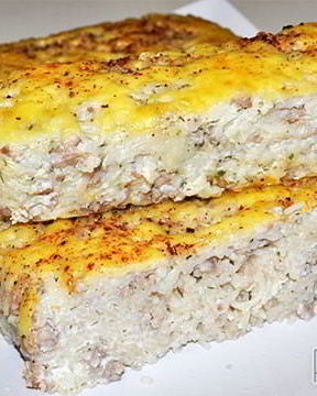 Запеканка из фарша с вермишелью