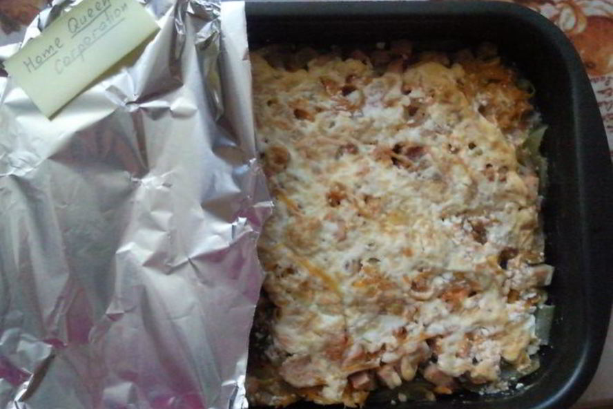 Рецепт запеканка из кабачков с помидоркой и ветчиной