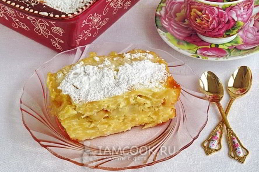 Рецепт запеканка из лапши с медовыми грушами