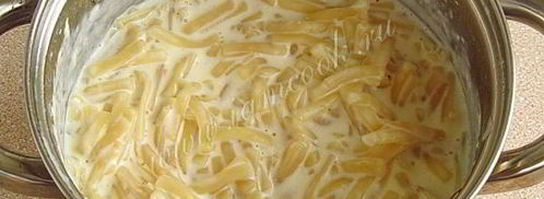 запеканка из лапши с медовыми грушами. Шаг 7