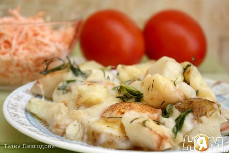 Рецепт запеканка картофельная с грушей и беконом