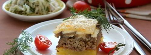 запеканка с баклажанами, фаршем и картофелем. Шаг 14