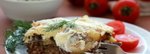 запеканка с баклажанами, фаршем и картофелем. Шаг 16