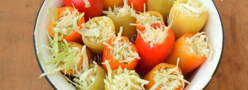 болгарский перец с капустой на зиму. Шаг 5