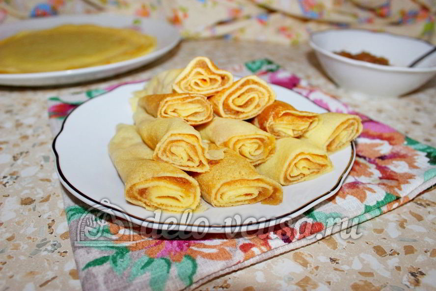 Рецепт блинчики с джемом