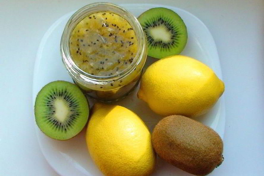 Рецепт джем из киви и лимонов с кардамоном