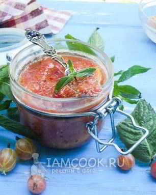 Джем из крыжовника, лимона и мелиссы