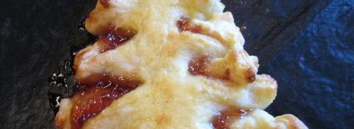 елочка с джемом из творожно-слоеного теста. Шаг 7